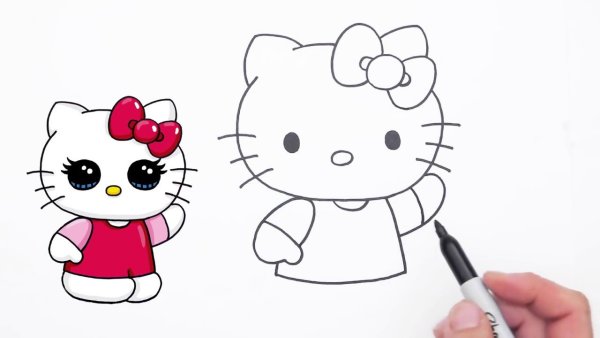 рисунки hello kitty легкие 188 фото